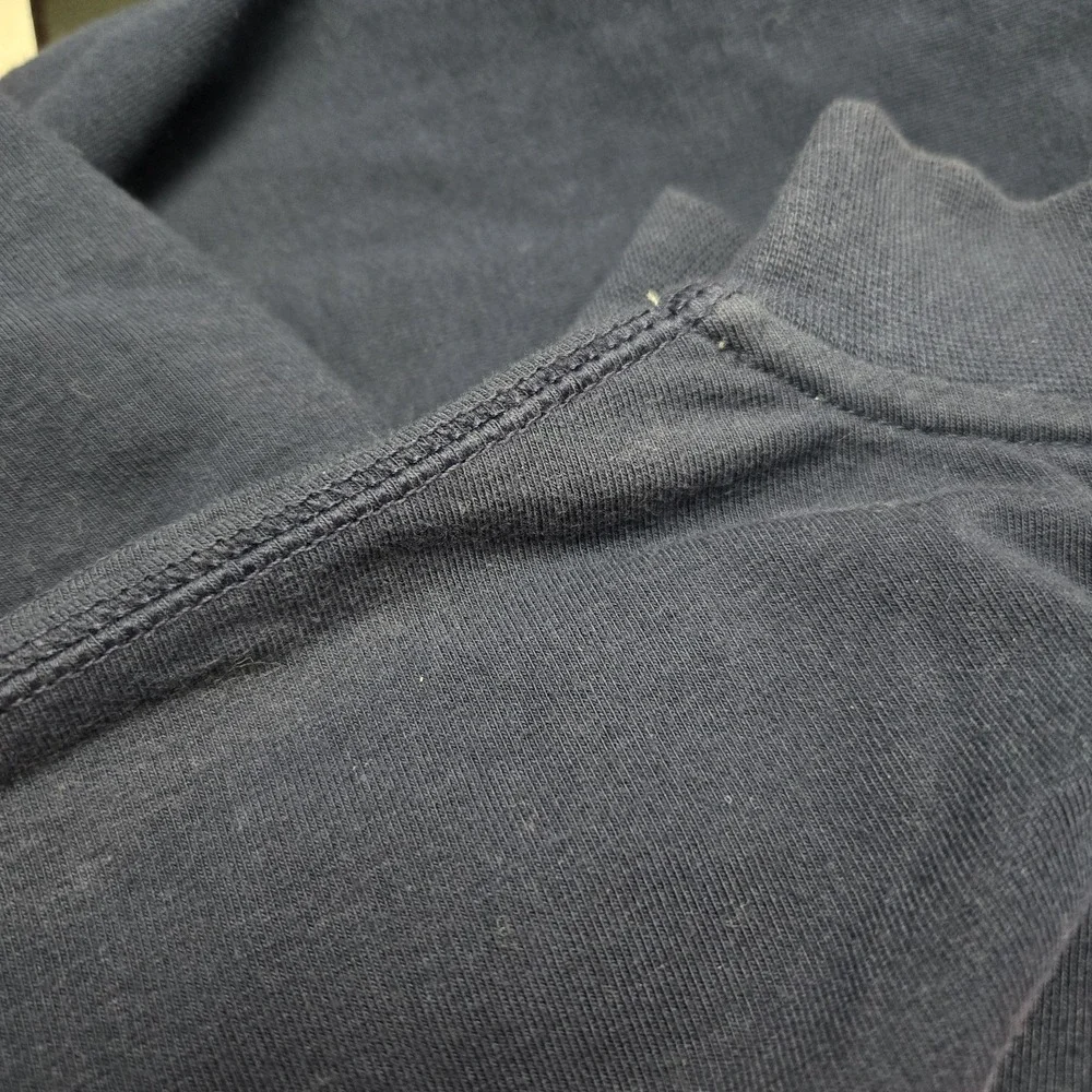 Nike Vintage Y2K Mock Neck Shirt Mens Large Navy Swoosh Logo Long Sleeve Sports